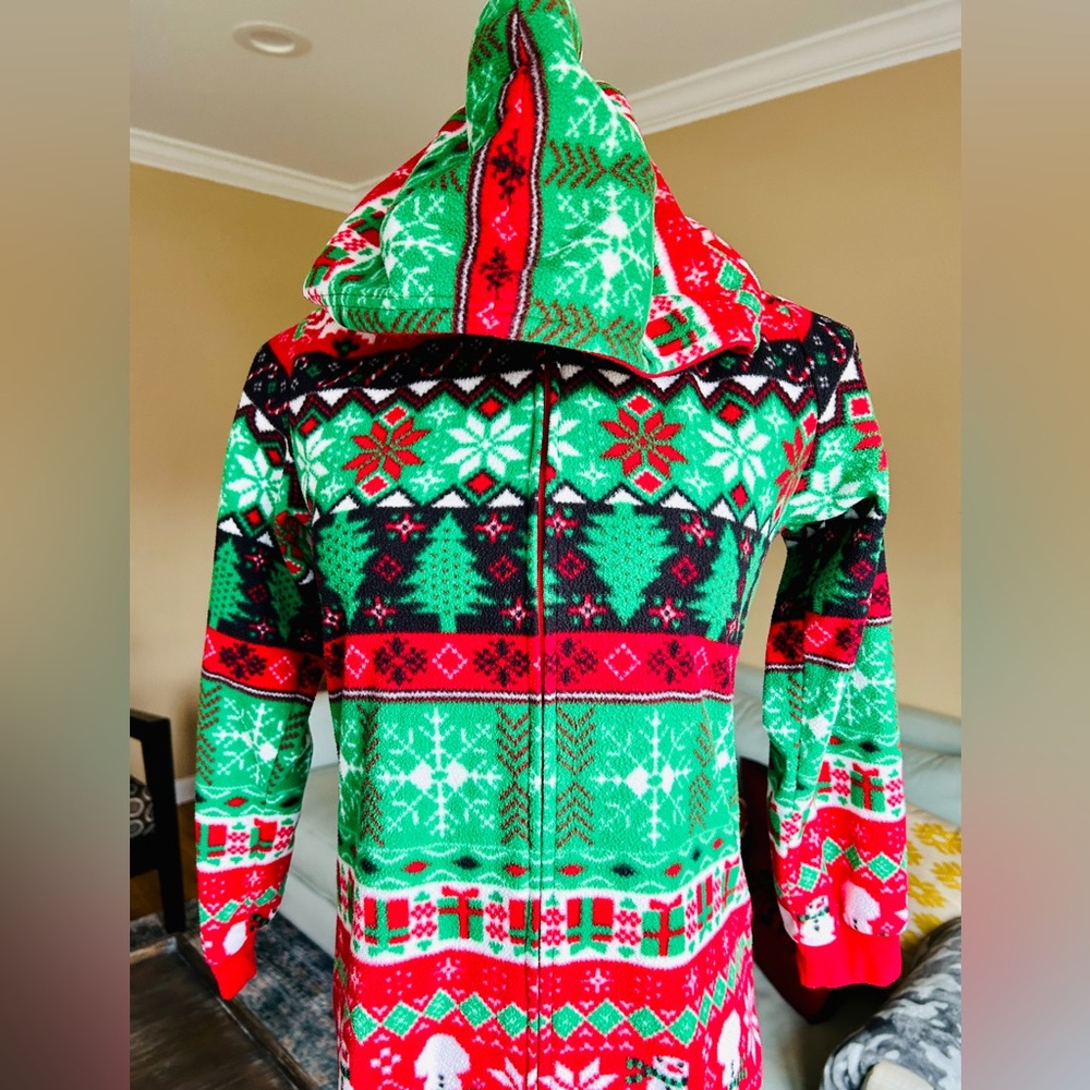 The Children's Place Kids XL 14 Holiday Onesie Snowman Christmas Fleece - Picture 5 of 10